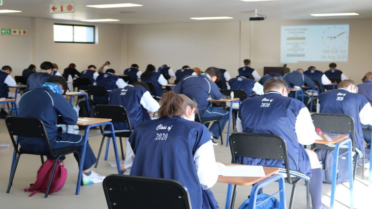 [File photo] Learners writing exams.