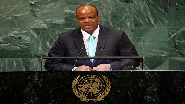 Swaziland's King Mswati III addresses the 73rd session of the United Nations General Assembly at U.N. headquarters in New York, US, September 26, 2018.