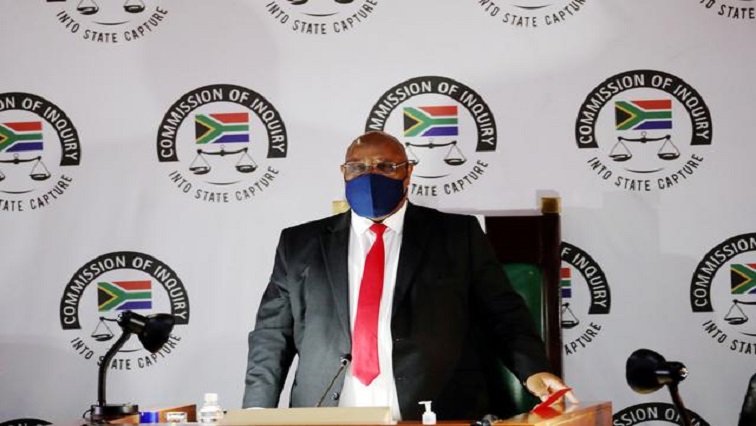 Deputy Chief Justice Raymond Zondo looks ahead of the start of the Commission of Inquiry into State Capture in Johannesburg, South Africa November 16, 2020.