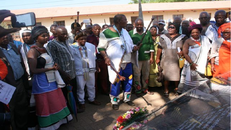 AmaHlubi clan holding prayer session during Heritage Month