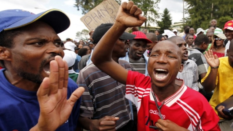 Pro-democracy protestors in Eswatini.