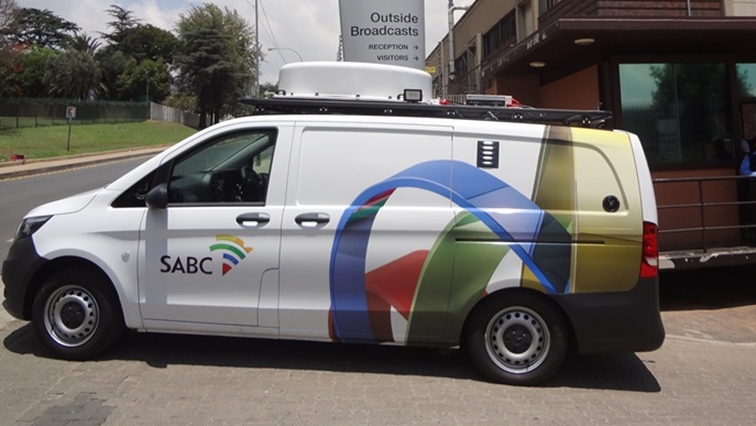 File Image | SABC's Electronic News Gathering Vehicle parked outside an SABC building.