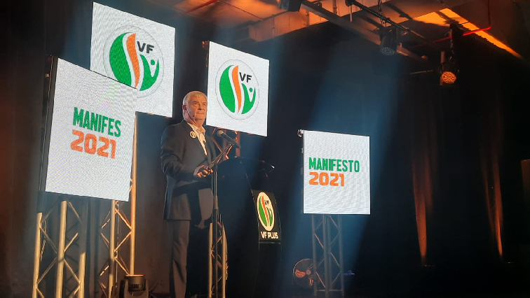 Freedom Front Plus  leader Pieter Groenewald launching the party’s manifesto, .