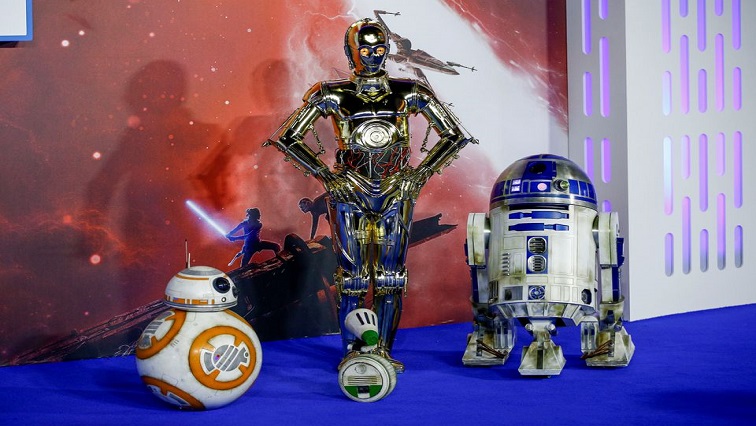 Star Wars robots R2-D2 and BB8 and droids C3PO and D-O pose as they attend the premiere of "Star Wars: The Rise of Skywalker" in London, Britain, December 18, 2019.