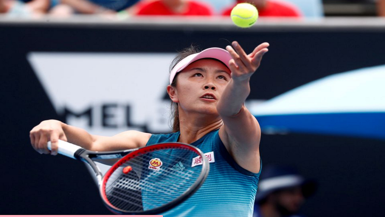 China’s Peng Shuai serving during a match at the Australian Open on January 15, 2019.