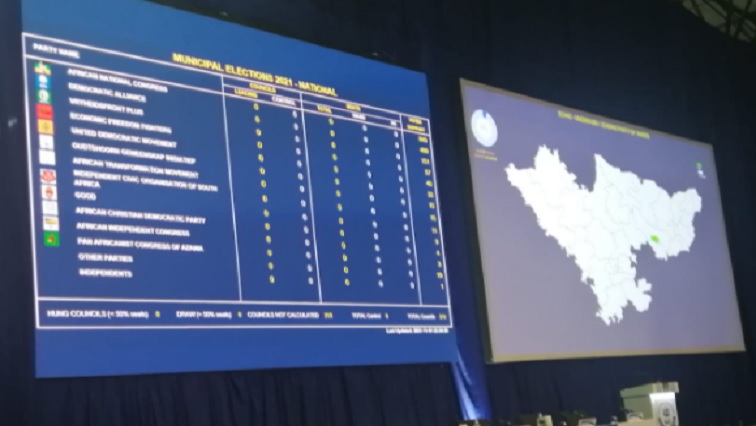 Election results coming in at the IEC ROC, November 2, 2021.