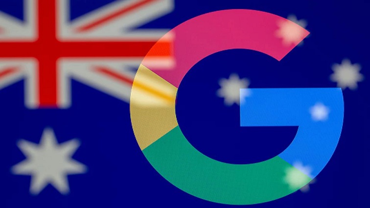 Google logo and Australian flag are displayed in this illustration taken.