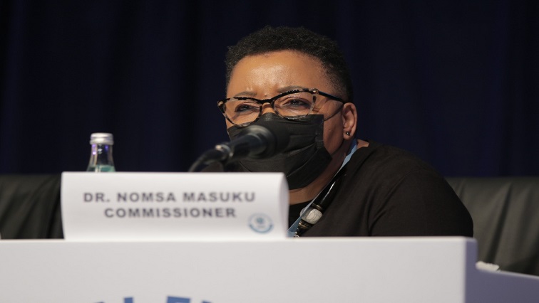 IEC deputy chief electoral officer Nomsa Masuku during a media briefing at the  National Results Operation Centre (ROC) in Pretoria.