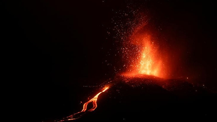 Lava flows following the eruption of a volcano on the Island of La Palma, in Los Llanos de Aridane, Spain September 21, 2021.