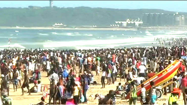 [File photo] Holidaymakers and revelers spending Christmas on the beach.