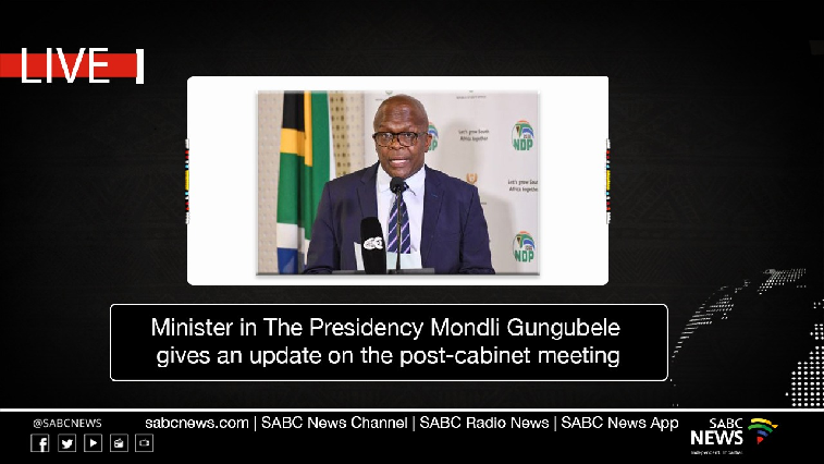 LANGSUNG: Menteri Gungubele tentang hasil rapat Kabinet