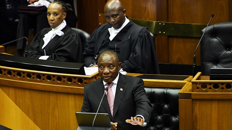President Cyril Ramaphosa at the National Assembly.