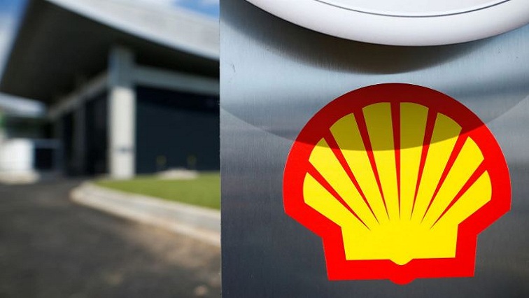 The logo of Royal Dutch Shell is pictured during a launch event for a hydrogen electrolysis plant at Shell's Rhineland refinery in Wesseling near Cologne, Germany, July 2, 2021.