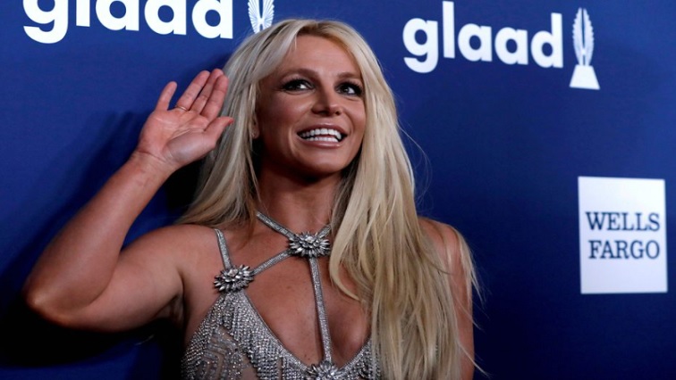 Singer Britney Spears poses at the 29th Annual GLAAD Media Awards in Beverly Hills, California, US, April12, 2018.