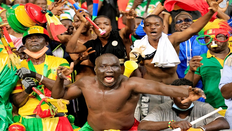 Mali fans inside the stadium before the match