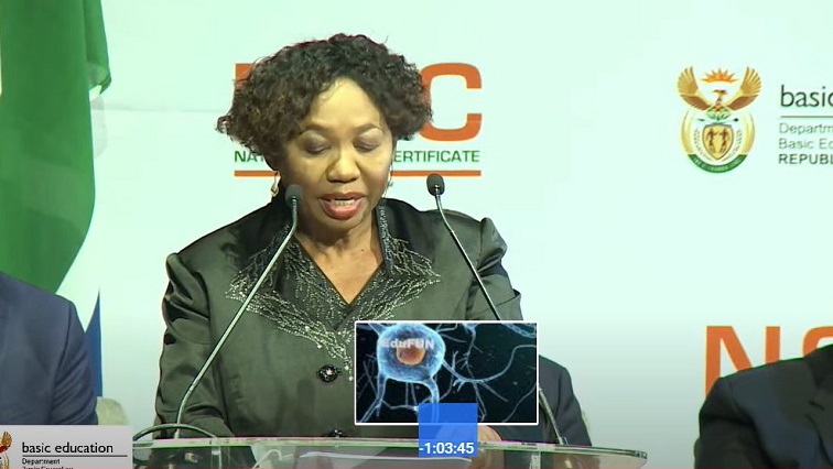Minister Motshekga has been presenting the 2021 matric results at the SABC in Auckland Park