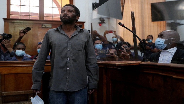 [File image]: Zandile Mafe, suspect accused of breaking into Parliament when the fire started, appears in the Cape Town Magistrates' Court.