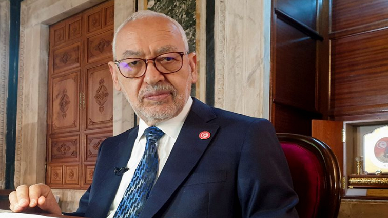 Parliament Speaker Rached Ghannouchi, head of the moderate Islamist Ennahda, poses during an interview with Reuters in his office, in Tunis, Tunisia, March 9, 2021.