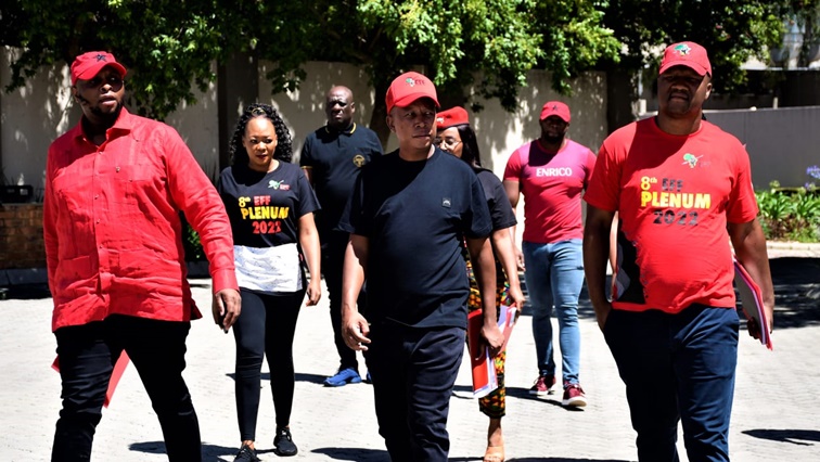 EFF officials in in Boksburg on Saturday, 22 January 2022.