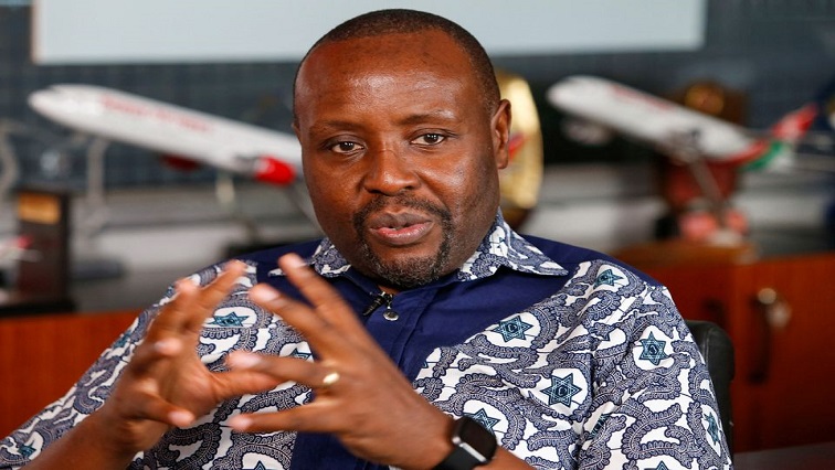 Kenya Airways CEO Allan Kilavuka speaks during an interview with Reuters at the company headquarters in Nairobi, Kenya February 11, 2022.