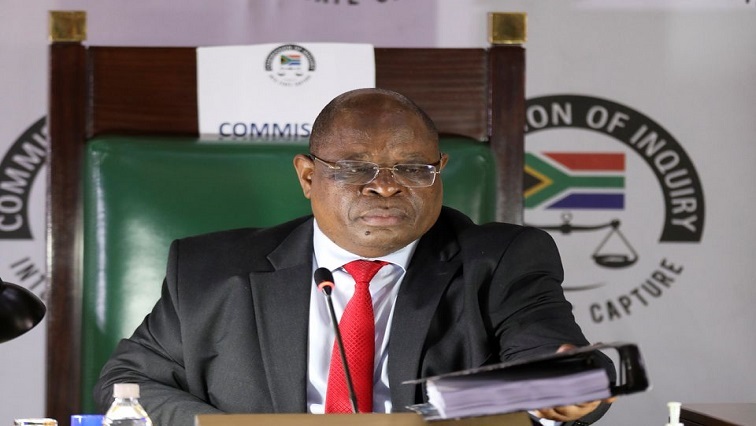 South African Deputy Chief Justice Raymond Zondo attends the Judicial Commission of Inquiry into Allegations of State Capture in Johannesburg, South Africa, February 15, 2021.