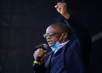 [File Image] Suspended ANC Secretary-General Ace Magashule speaks after former South African President Jacob Zuma appeared in the High Court in Pietermaritzburg.