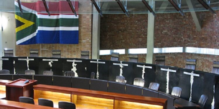 Inside view of the Constitutional Court in Gauteng.