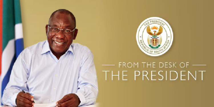 President Ramaphosa's weekly letter to the nation.