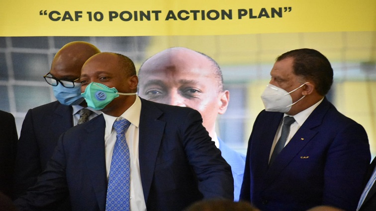 FILE IMAGE: Patrice Motsepe during his CAF Presidency manifesto launch in Sandton.