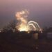 View of an explosion, after Russian President Vladimir Putin authorised a military operation in eastern Ukraine, near Dnipro, Ukraine February 24, 2022