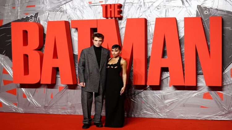 Cast members Robert Pattinson and Zoe Kravitz arrive at the London launch of 'The Batman', in London, Britain, February 23, 2022.
