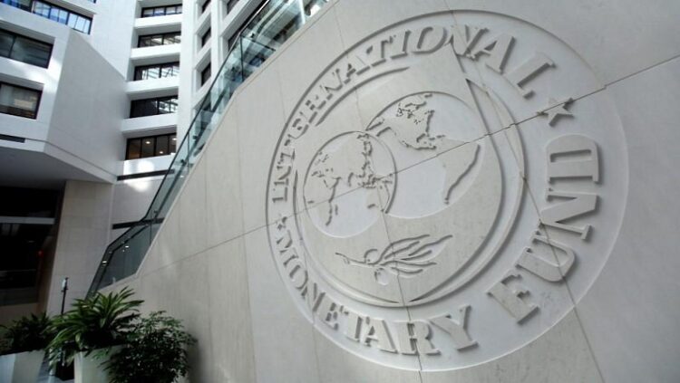the International Monetary Fund headquarters building.