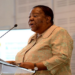 Department of International Relations and Cooperation Minister Naledi Pandor seen addressing delegates at a conference on 10 March 2022.