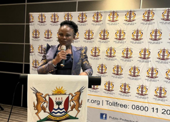 Public Protector, Advocate, Busisiwe Mkhwebane addressing members of the Eastern Cape government.