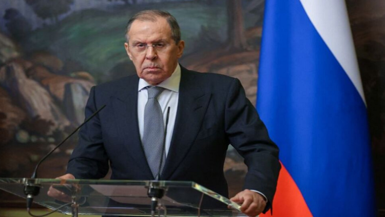 FILE PHOTO: Russia's Foreign Minister Sergei Lavrov attends a news conference following talks with Syria's Foreign Minister Faisal Mekdad in Moscow, Russia February 21, 2022.
