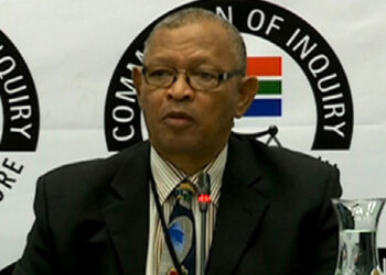 COPE spokesperson Dennis Bloem at the State Capture Commission. [File image]