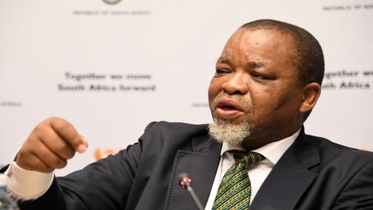 (File Image) Mineral Resources and Energy Minister Gwede Mantashe briefing media,  February 20, 2020.