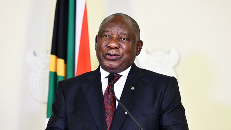 File image: South African President Cyril Ramaphosa addresses the country during a live broadcast.