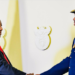 President Cyril Ramaphosa shakes the hand of new Police Commissioner, General Fannie Masemola.