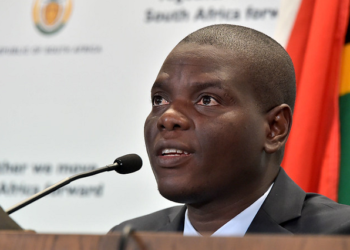 Minister of Justice and Correctional Services Ronald Lamola briefs the media.