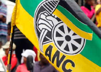 ANC flag at a party event.