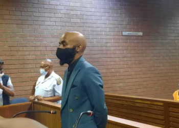 FILE IMAGE: Nthuthuko Shoba appears at the Roodepoort Magistrate's Court, west of Johannesburg last year.