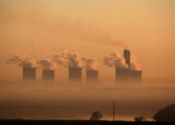 Steam rises at sunrise from the Lethabo Power Station, a coal-fired power station owned by state power utility ESKOM near Sasolburg [File image]