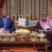 Saudi King Salman bin Abdulaziz receives Sudan's Sovereign Council Chief General Abdel Fattah al-Burham in Riyadh, Saudi Arabia, March 21, 2022. Saudi Press Agency/Handout via REUTERS