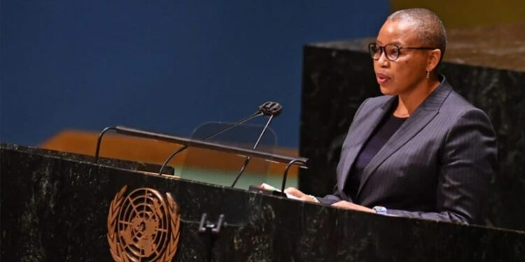 South Africa's ambassador to the UN Joyini addressed the Emergency UNGA Special session on Ukraine.