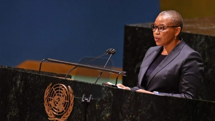 South Africa's ambassador to the UN Joyini addressed the Emergency UNGA Special session on Ukraine.