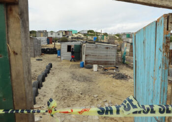 One of the shacks where people were found shot and killed in Endlovini informal settlement in Khayelitsha.