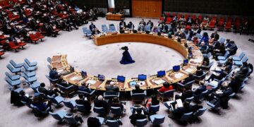 (File Image) A general view shows an emergency meeting of the United Nations Security Council after Russia's invasion of Ukraine, in New York City, U.S., March 4, 2022.