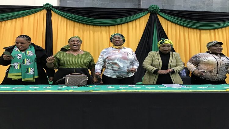 Members of the ANC Women’s League leadership are pictured at the Mayibuye Multi Purpose Centre in Kimberley on 15 July, 2017.