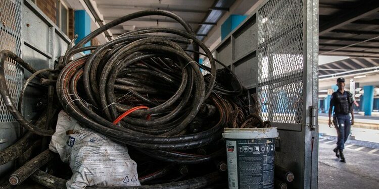 File Photo: A truck with stolen cables